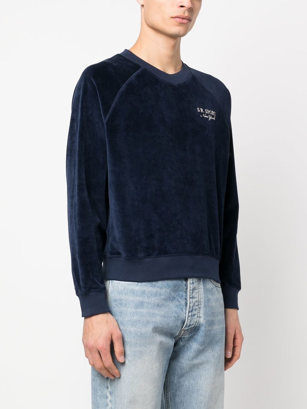 sweat-shirt à manches longues avec logo brodé