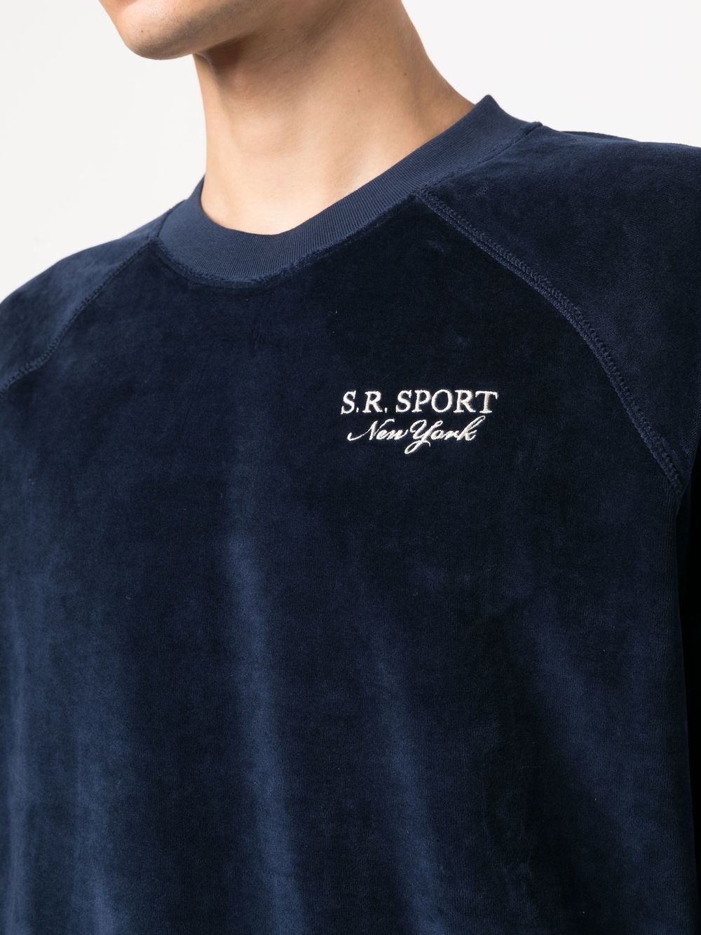 sweat-shirt à manches longues avec logo brodé
