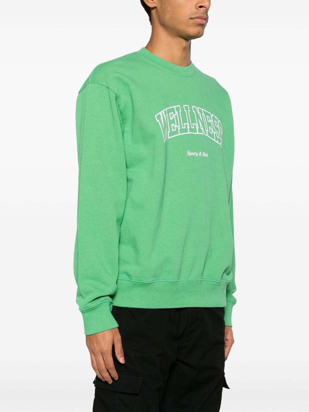 slogan-print cotton sweatshirt