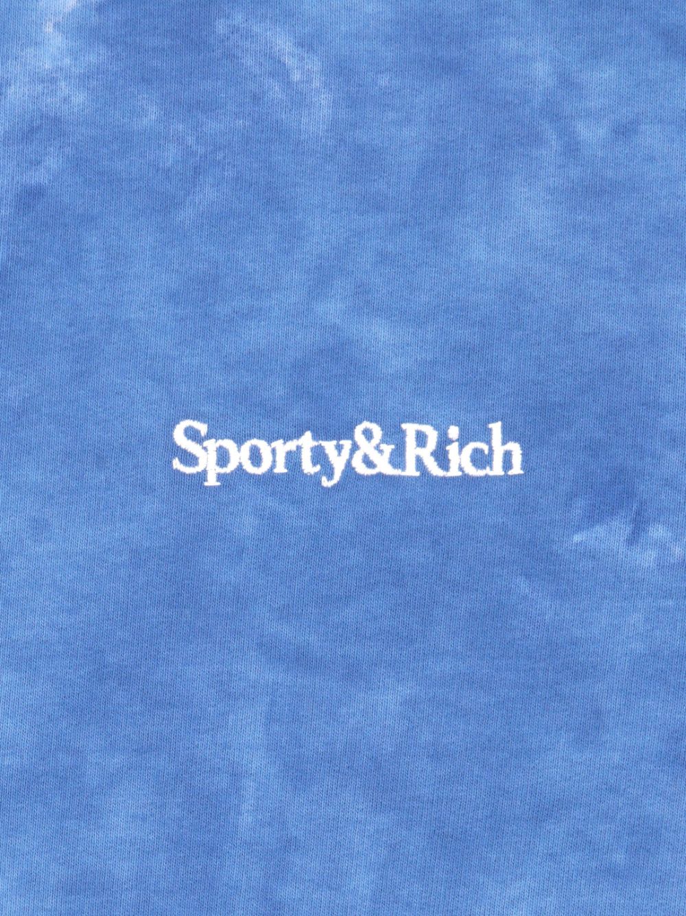 logo-embroidered tie-dye sweatshirt