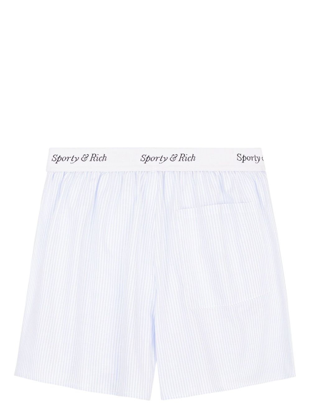 logo-waistband striped cotton shorts