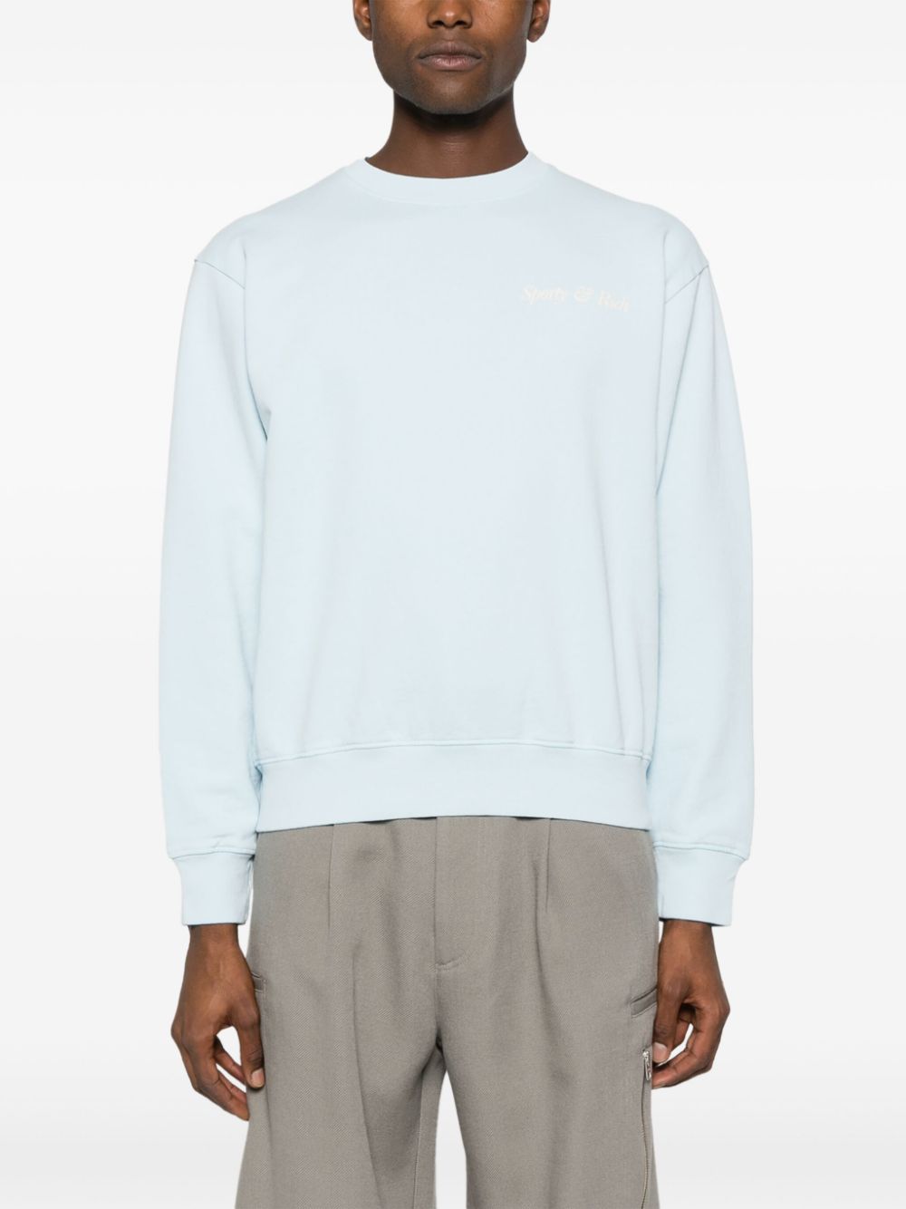 logo-embroidered cotton sweatshirt