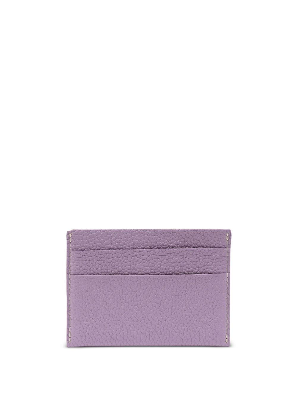 logo-stamp leather cardholder