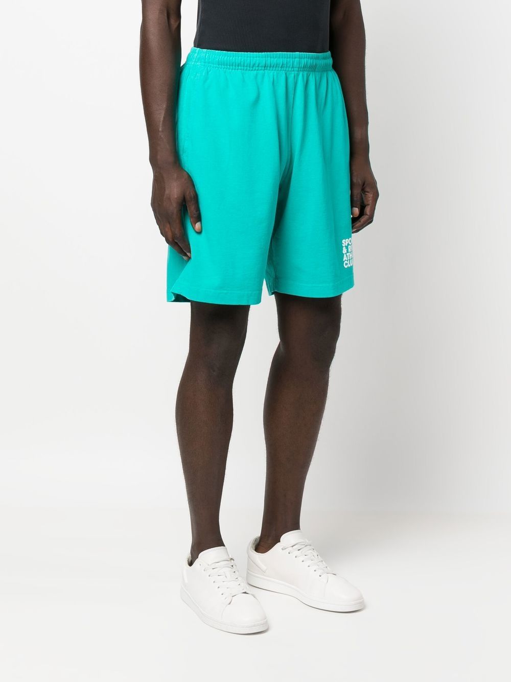 logo-print track shorts