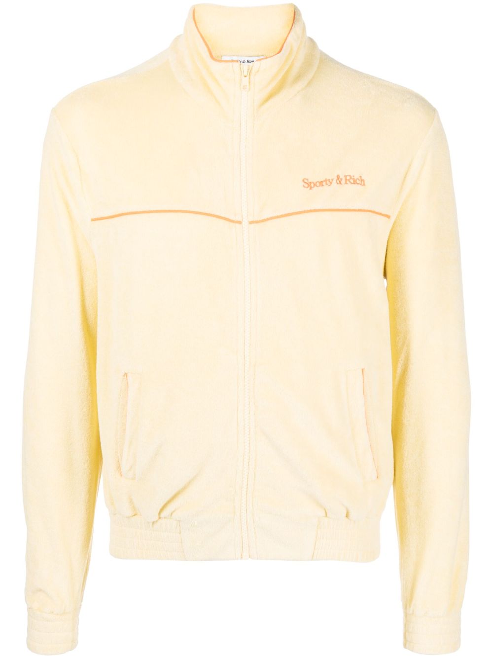 logo-embroidered zip-up sweatshirt