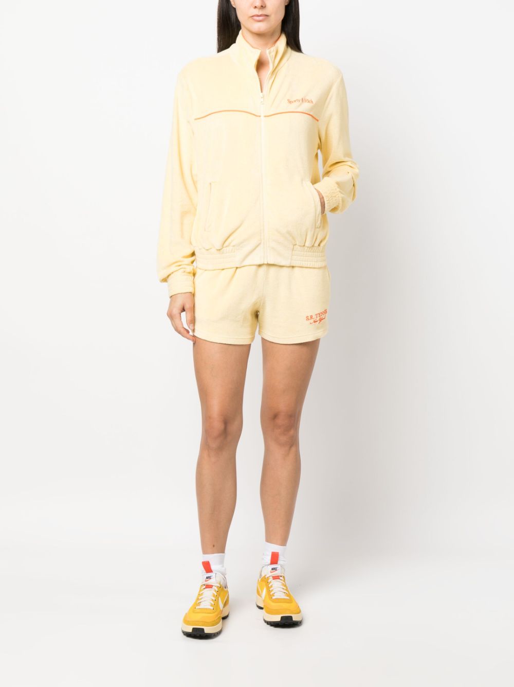 logo-embroidered zip-up sweatshirt