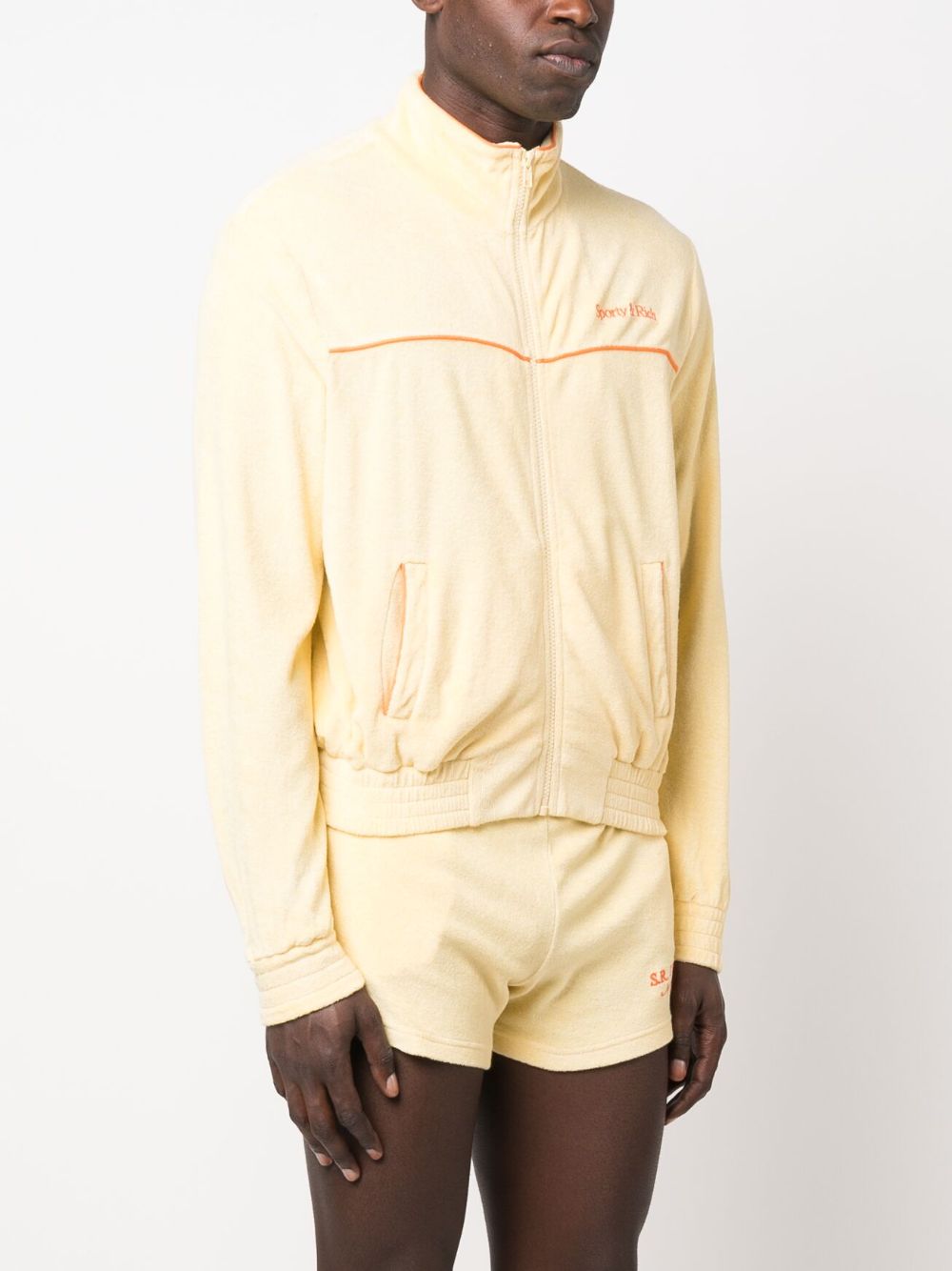 logo-embroidered zip-up sweatshirt
