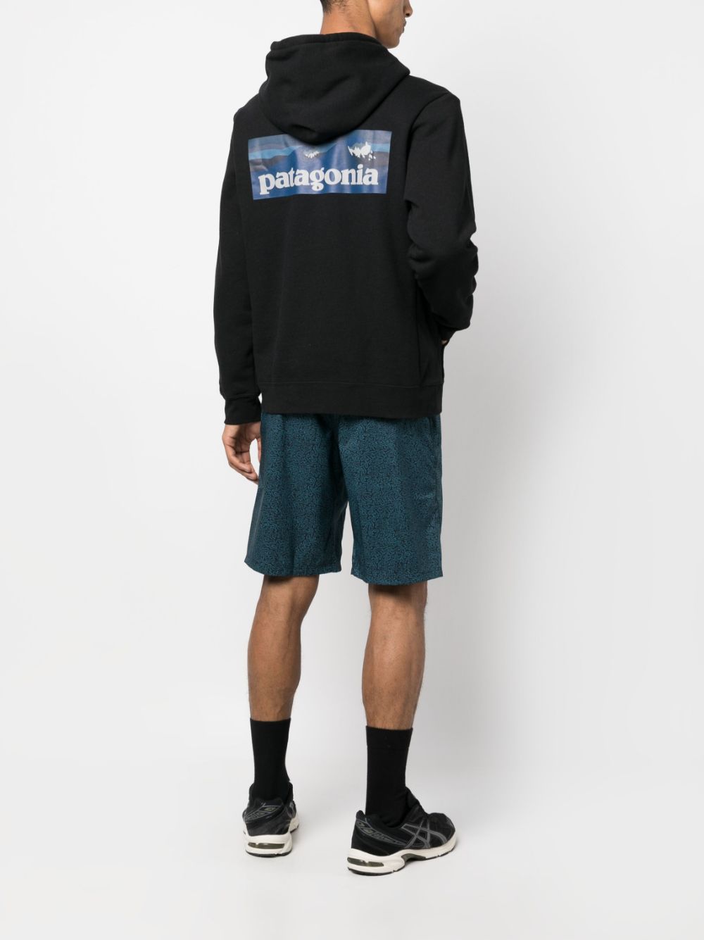 logo-print drawstring hoodie