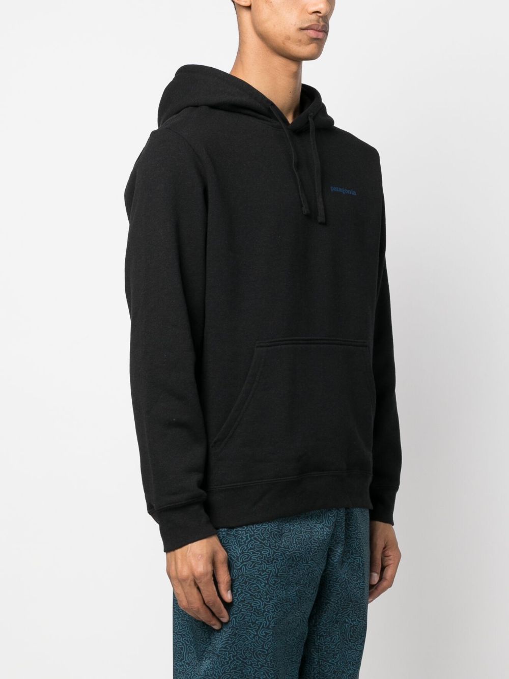 logo-print drawstring hoodie
