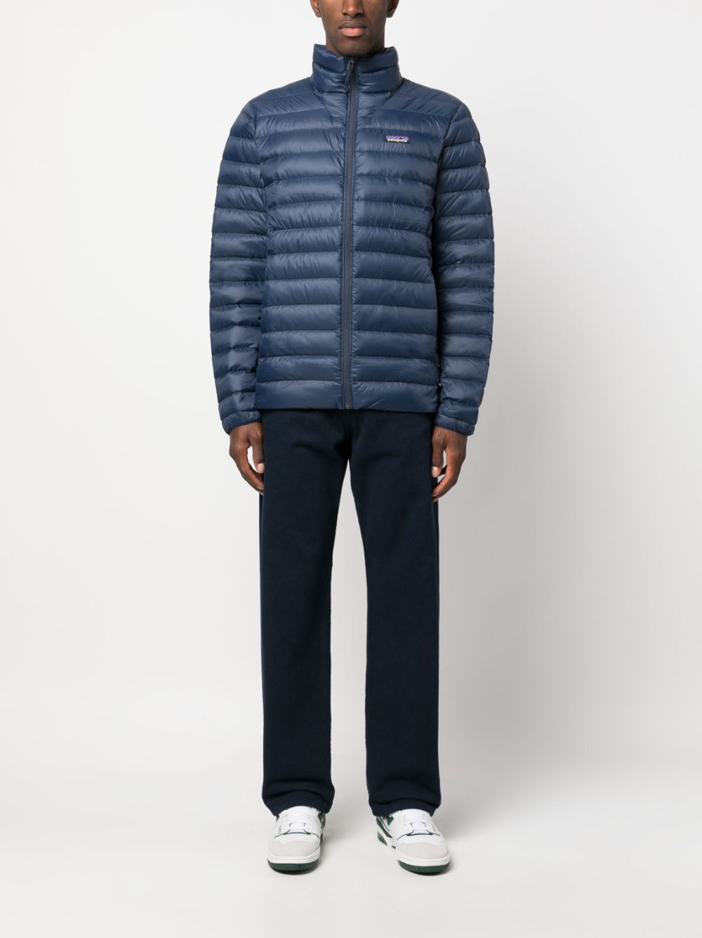logo-patch feather-down jacket