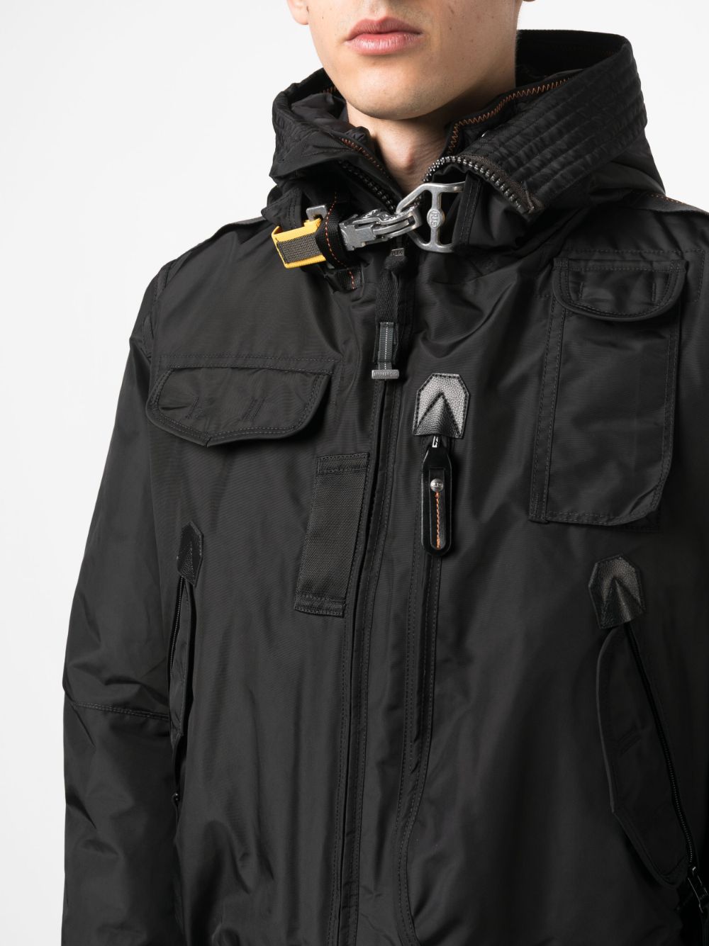 logo-patch hooded jacket