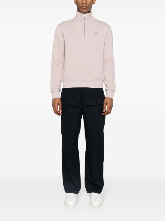 logo-patch cotton sweatshirt