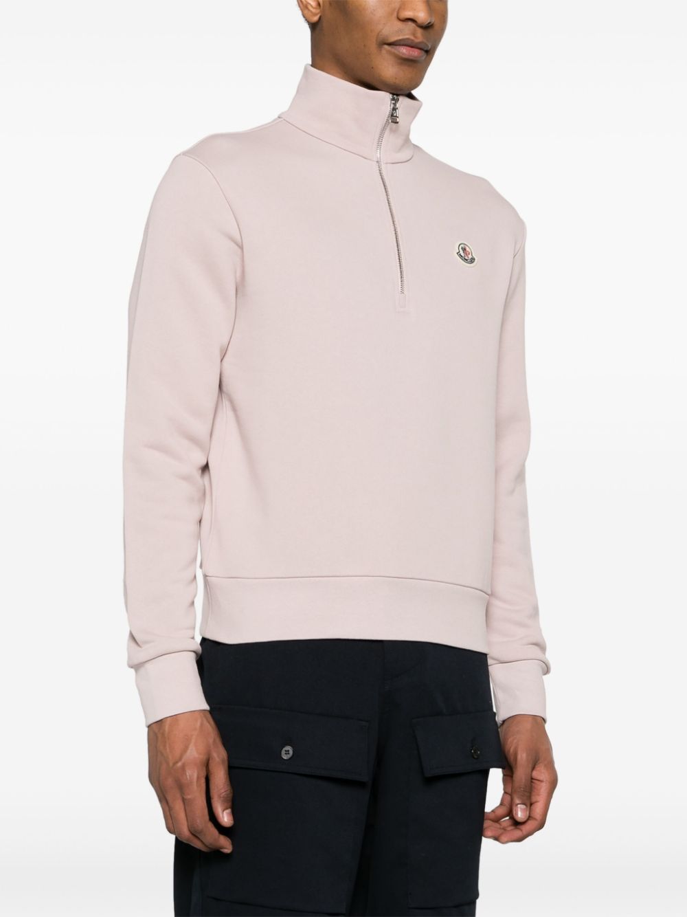logo-patch cotton sweatshirt