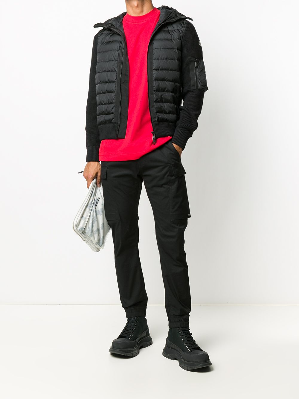 padded-front hooded jacket