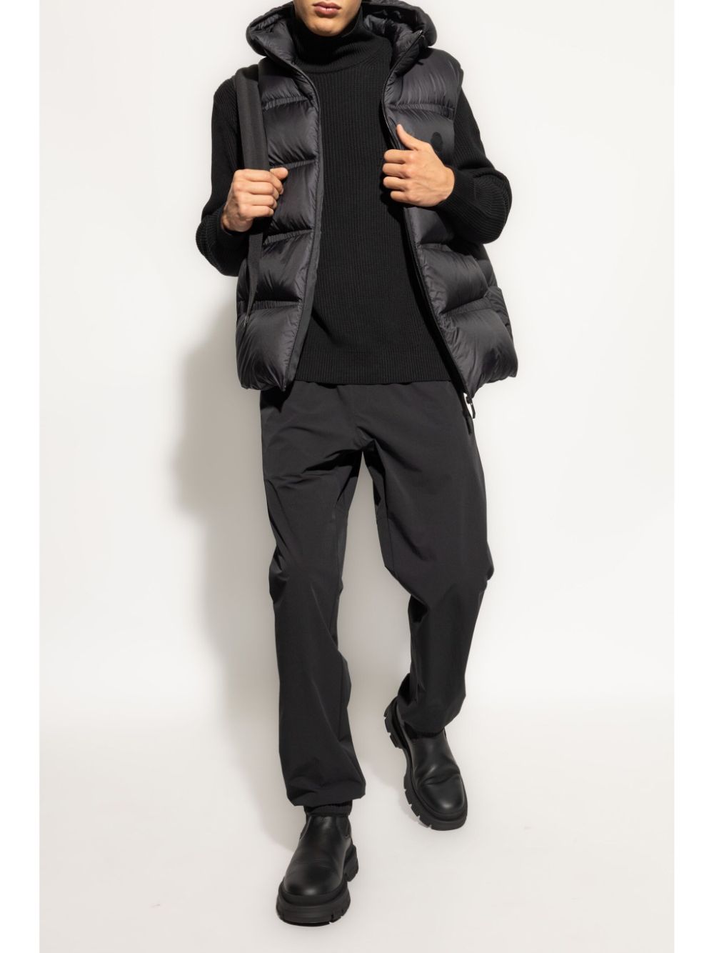hooded gilet