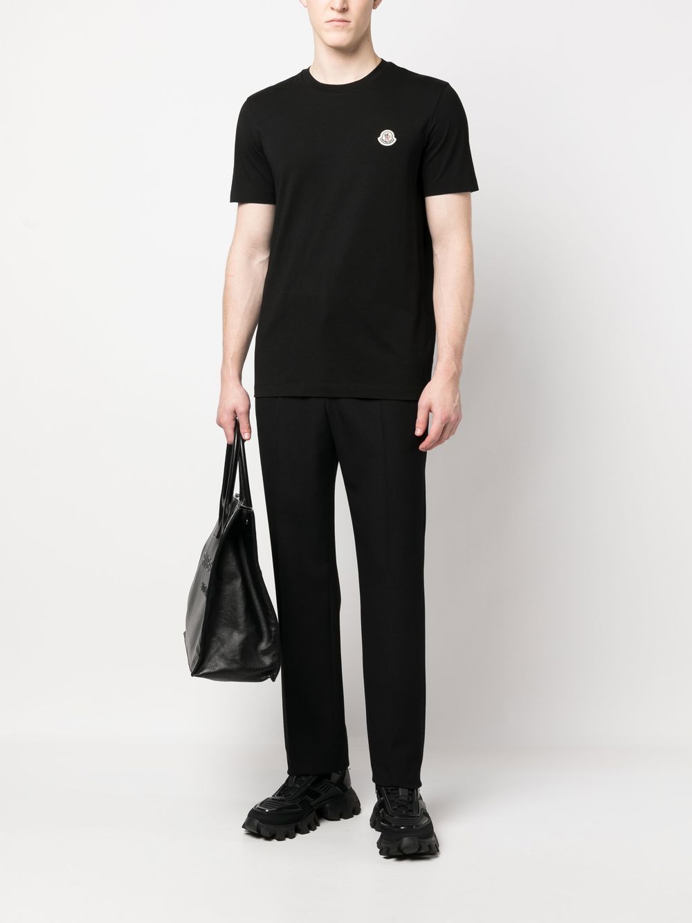 T-shirt en coton avec patch logo (lot de 3)