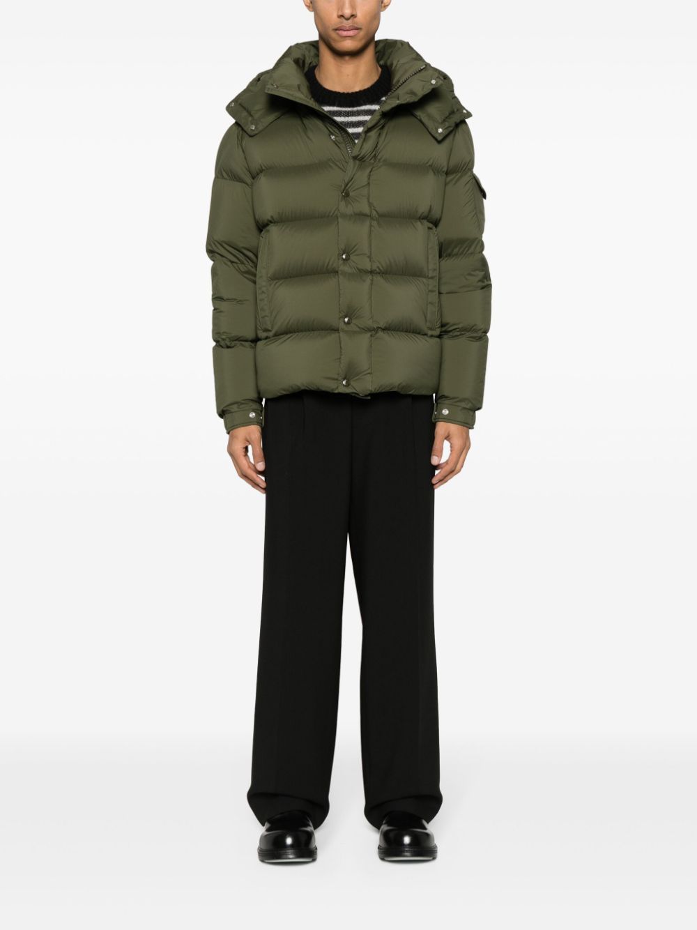 logo-patch padded jacket