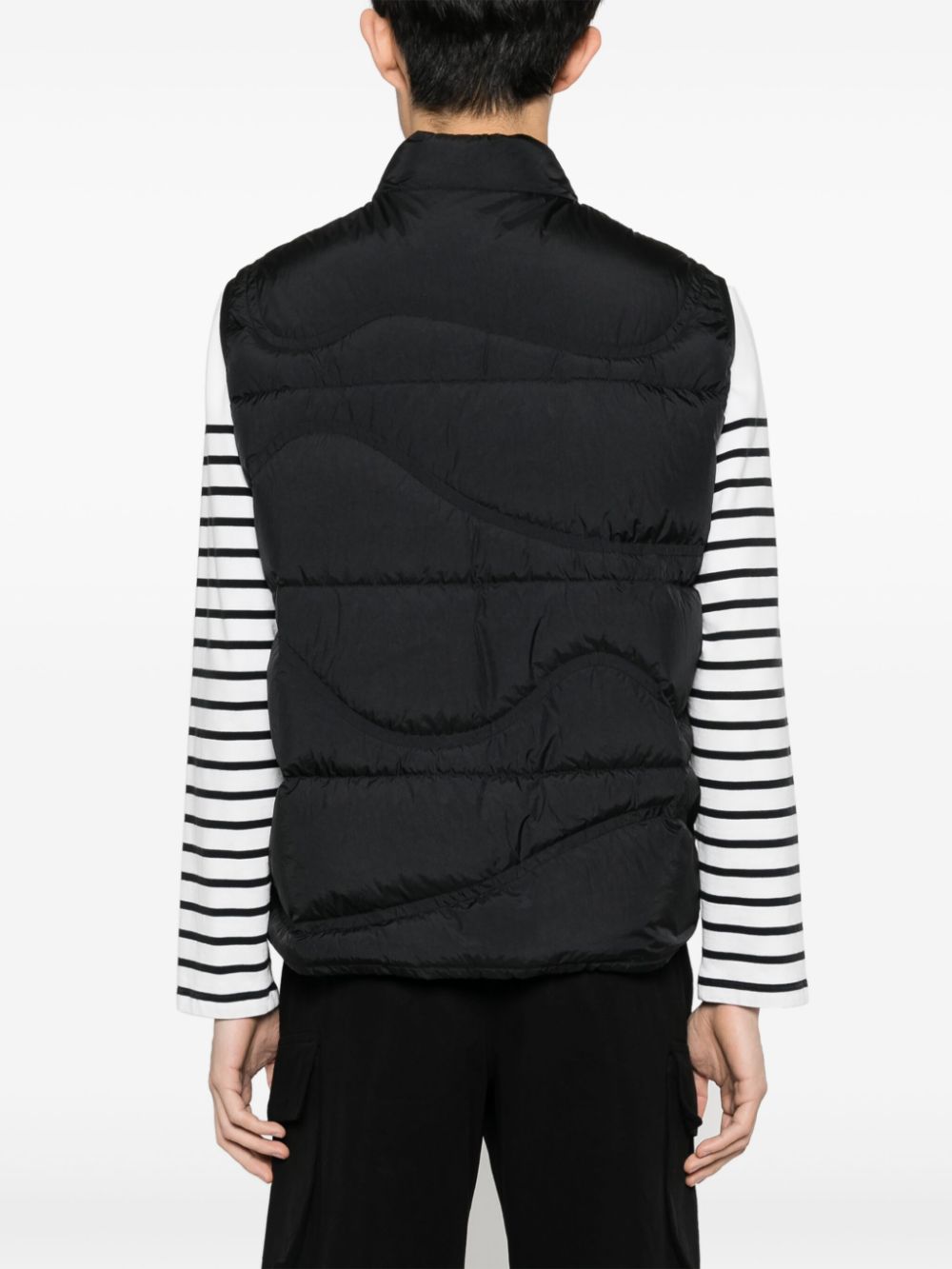 logo-patch padded gilet