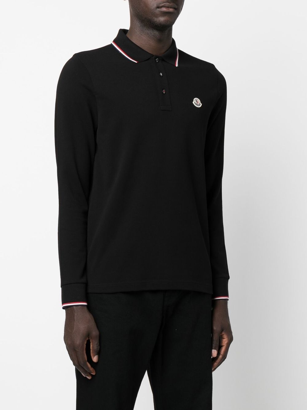 logo-patch polo shirt