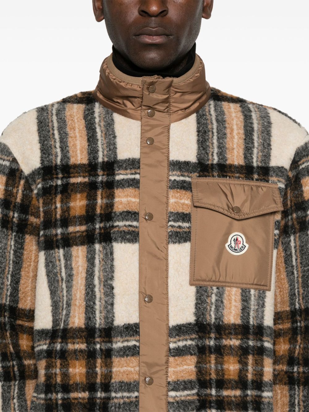 plaid-check jacket