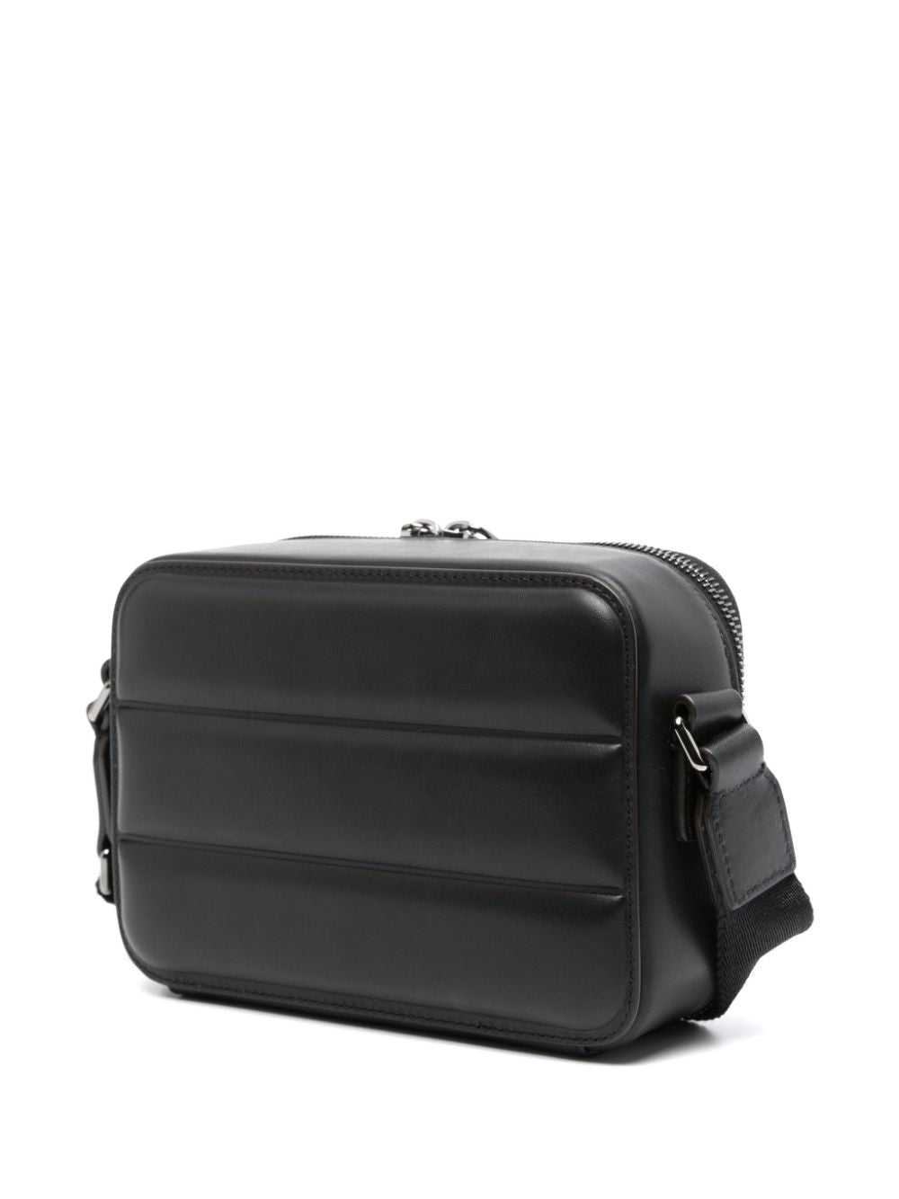 sac messager en cuir avec logo appliqué