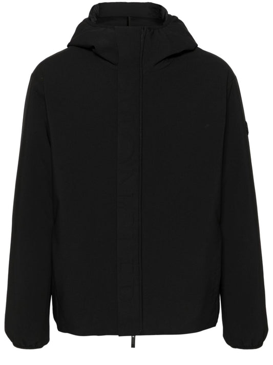 doudoune à capuche avec patch logo