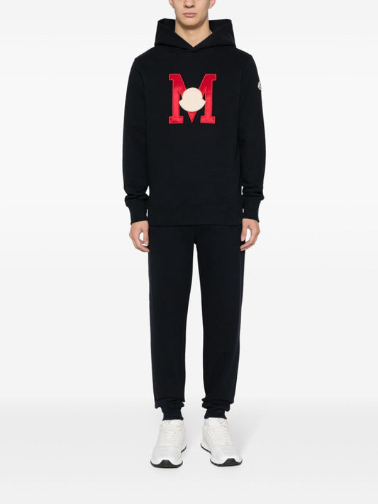 embroidered-logo cotton hoodie