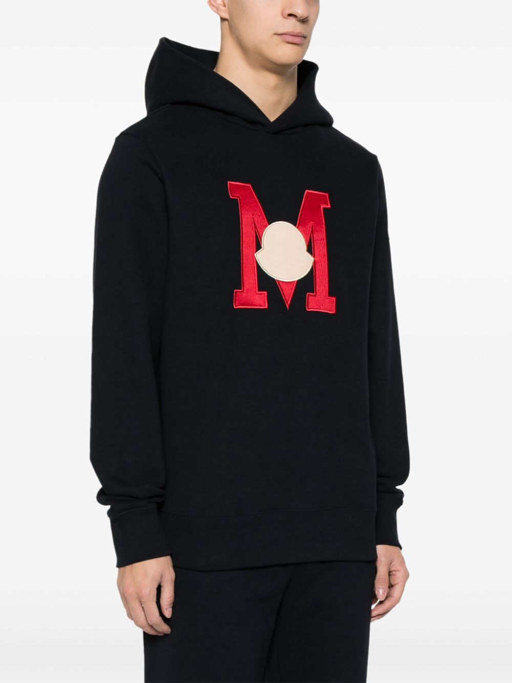 embroidered-logo cotton hoodie