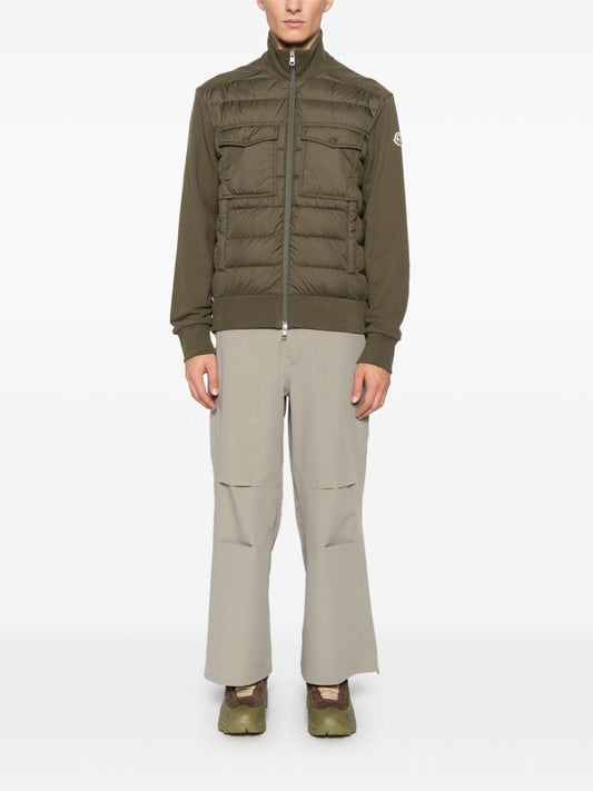 padded zip-up sweatshirt