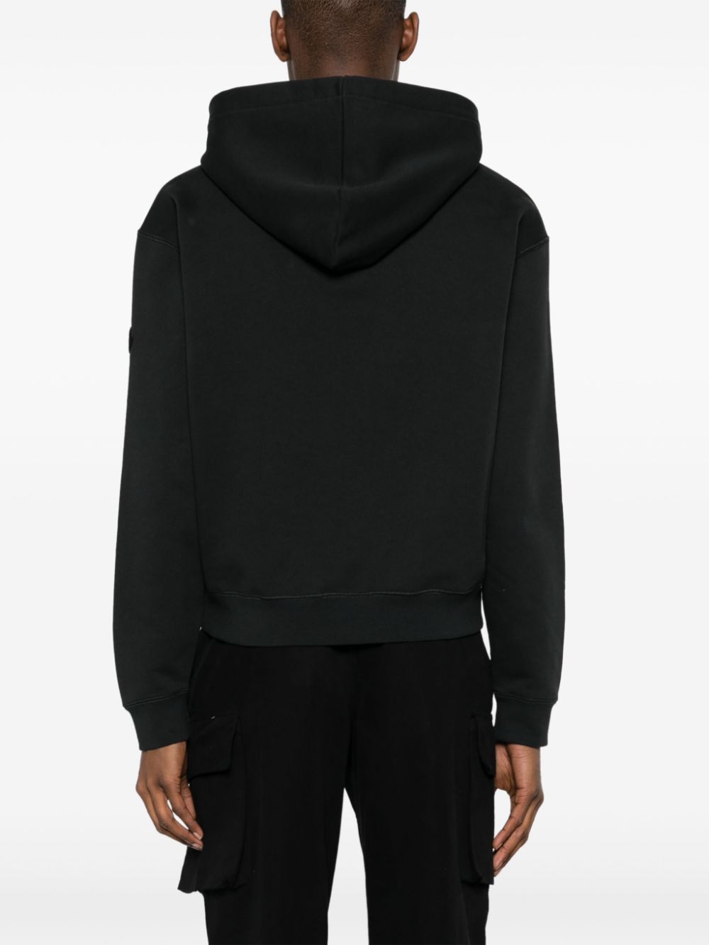 logo-embroidered cotton hoodie