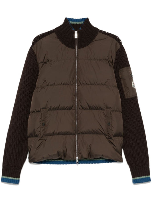 panelled cardigan