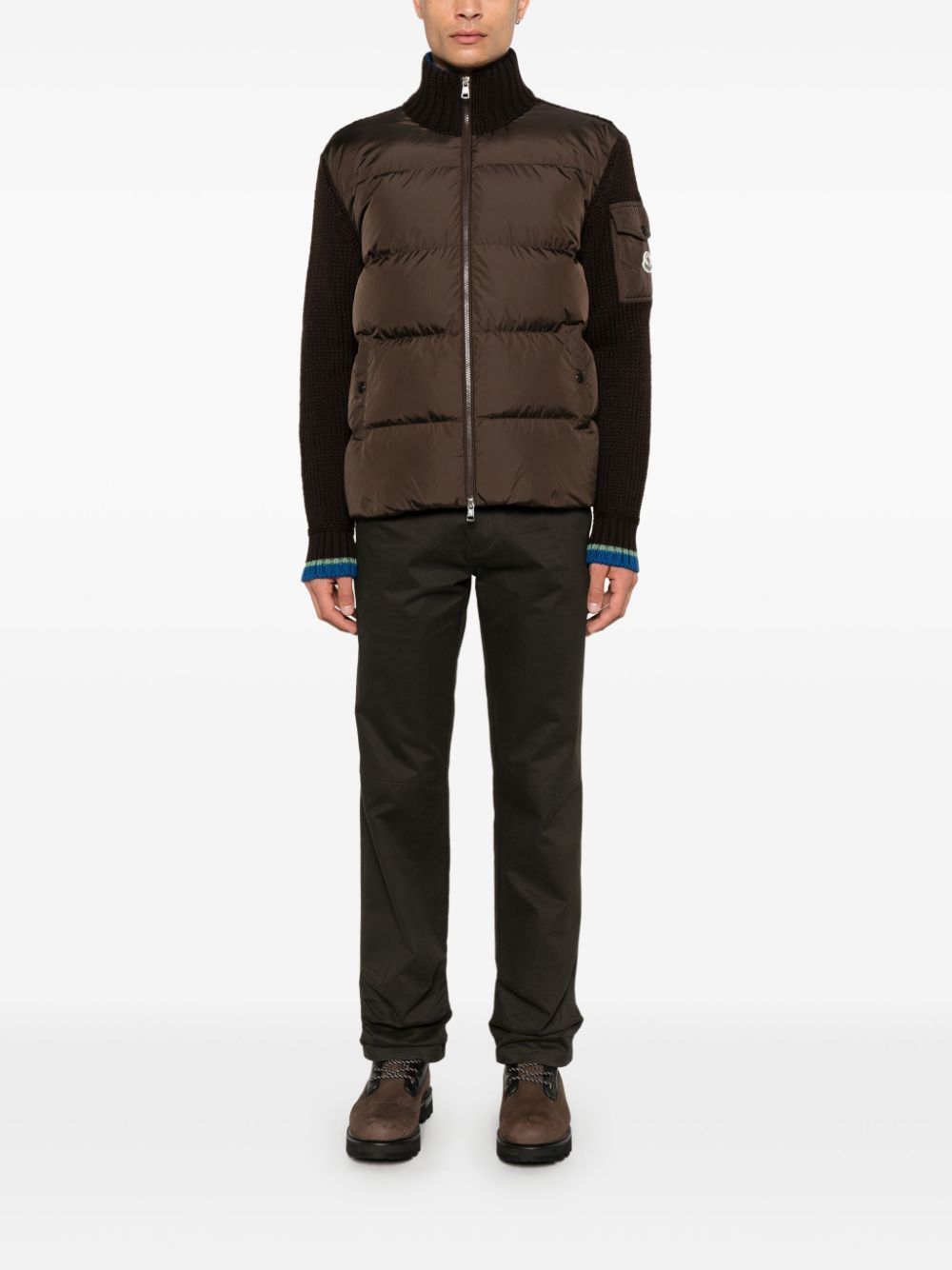 panelled cardigan