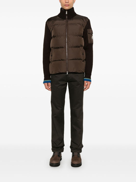 panelled cardigan