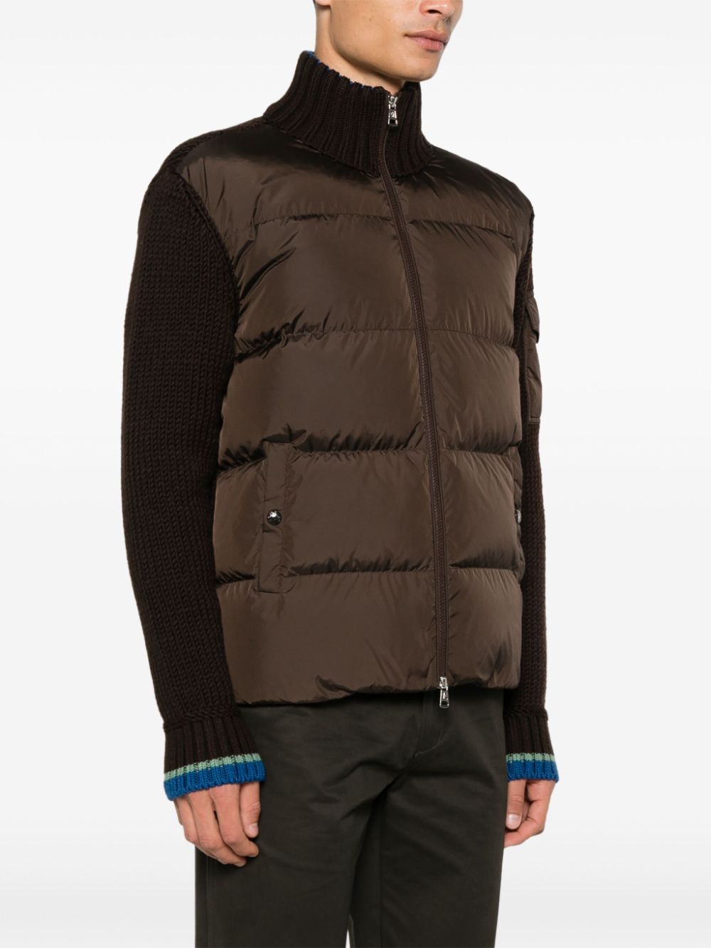 panelled cardigan