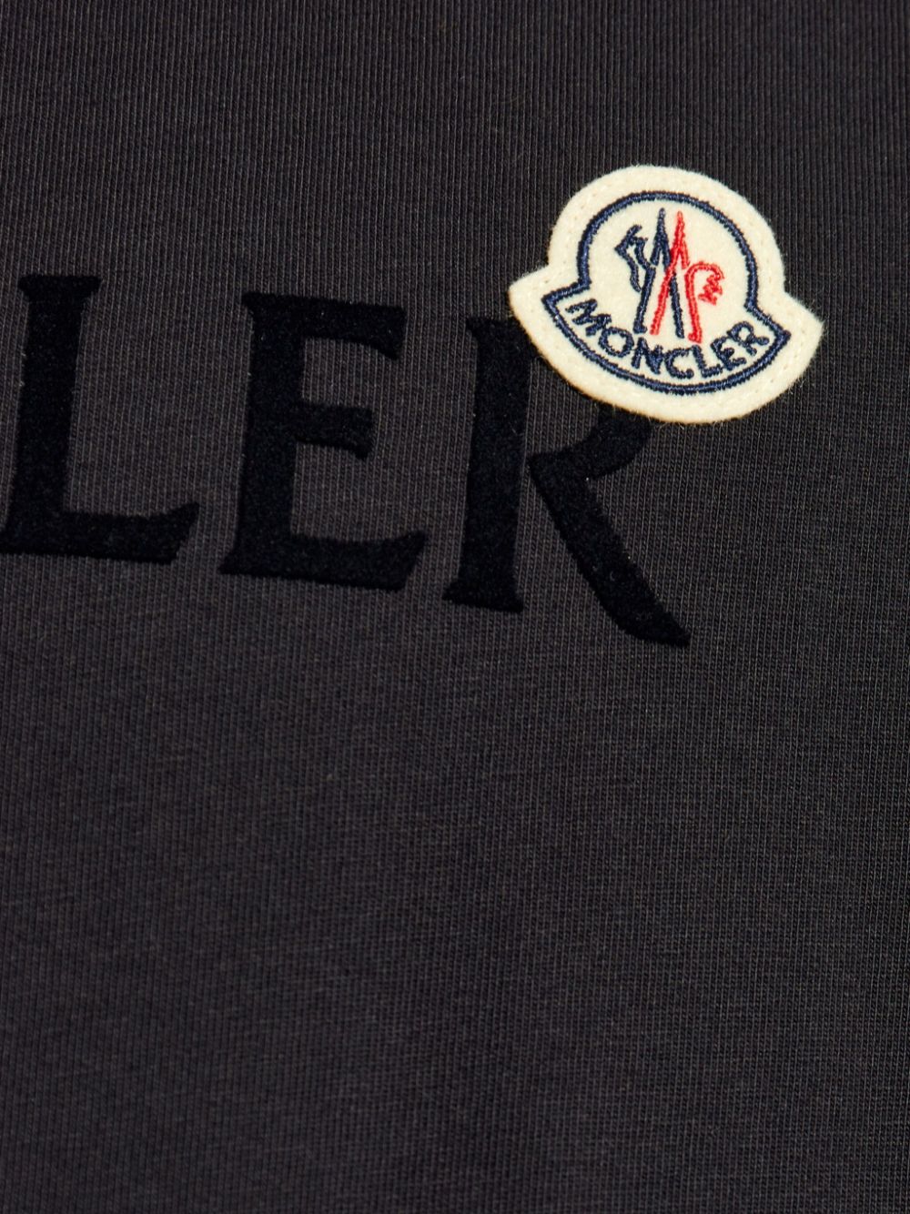 flocked-logo cotton T-shirt