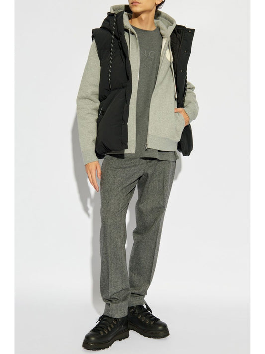 herringbone pattern tailored trousers
