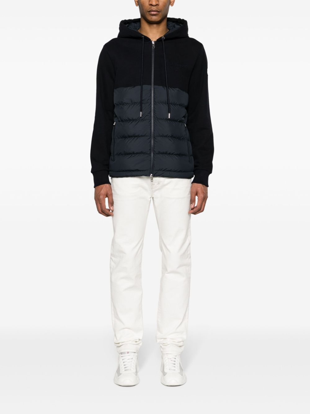veste à capuche à empiècements rembourrés