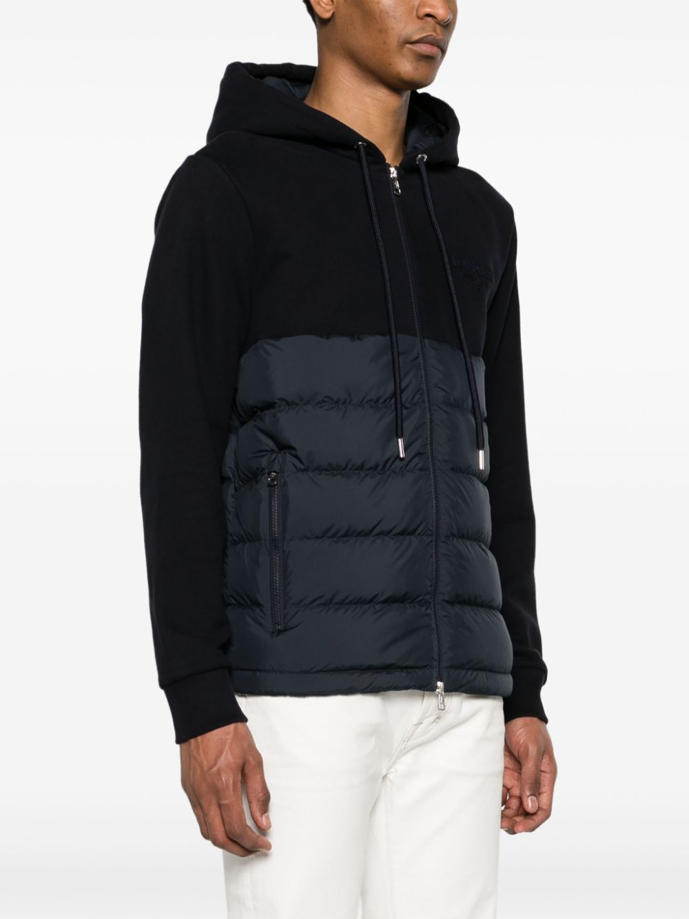 veste à capuche à empiècements rembourrés
