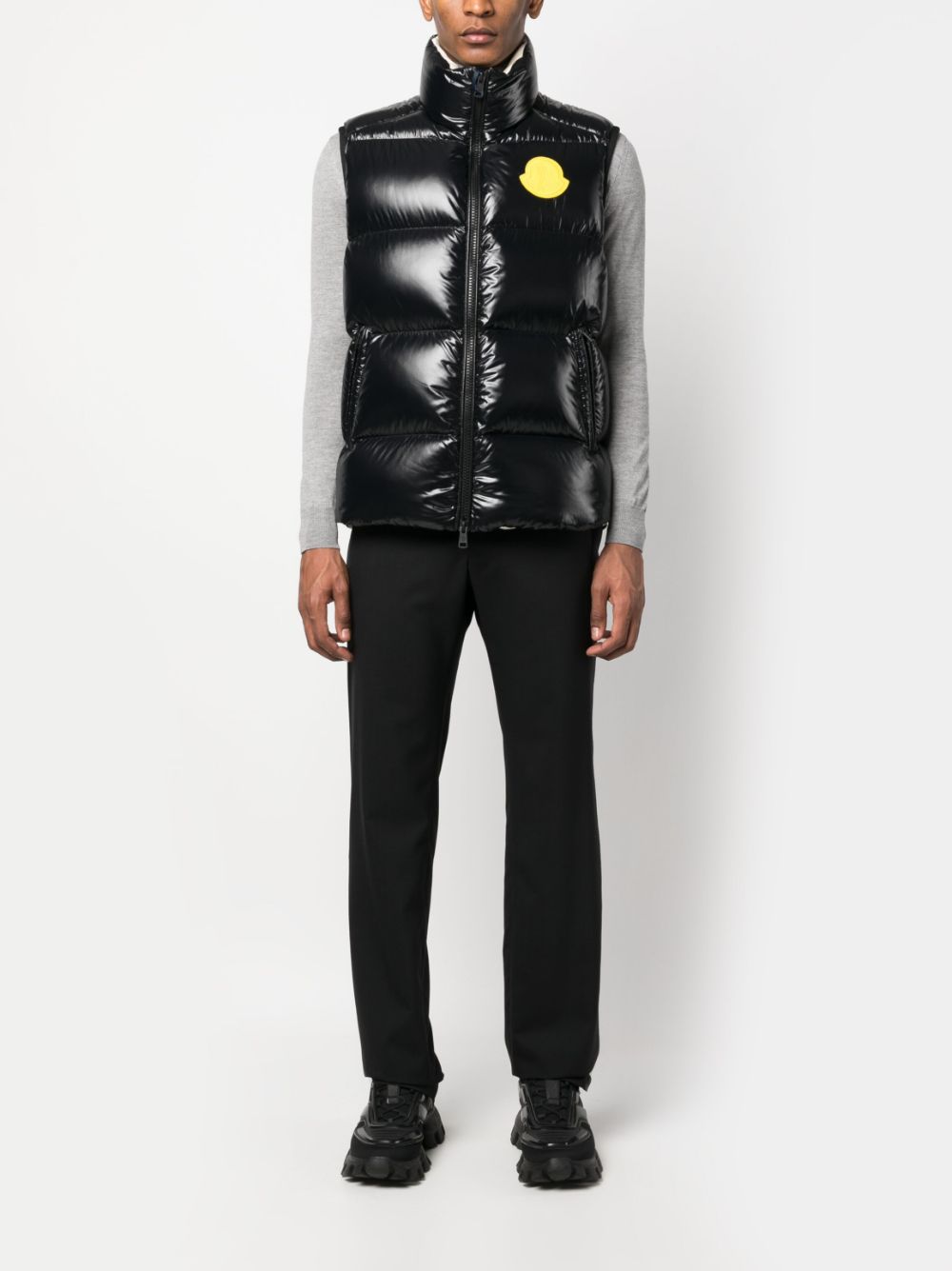 gilet matelassé avec patch logo