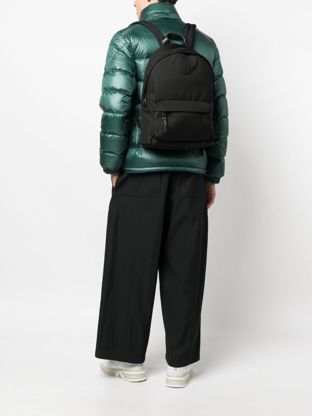 logo-patch zip-around backpack
