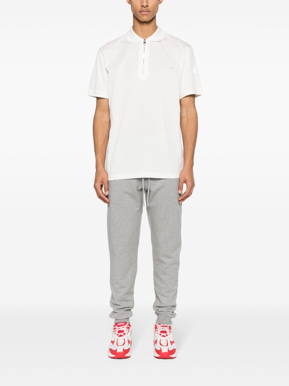 logo-patch cotton track trousers