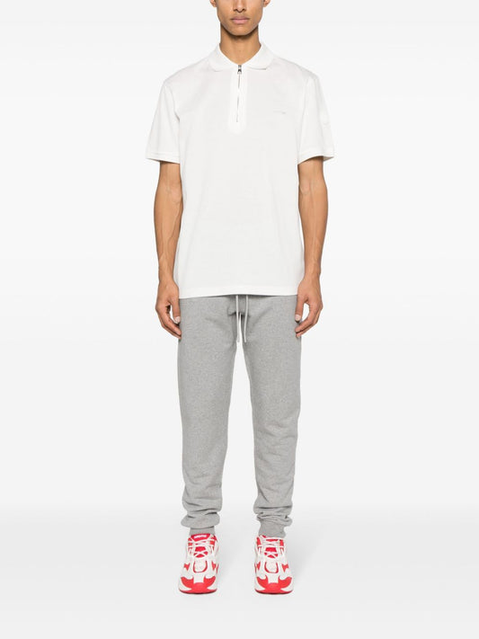 logo-patch cotton track trousers