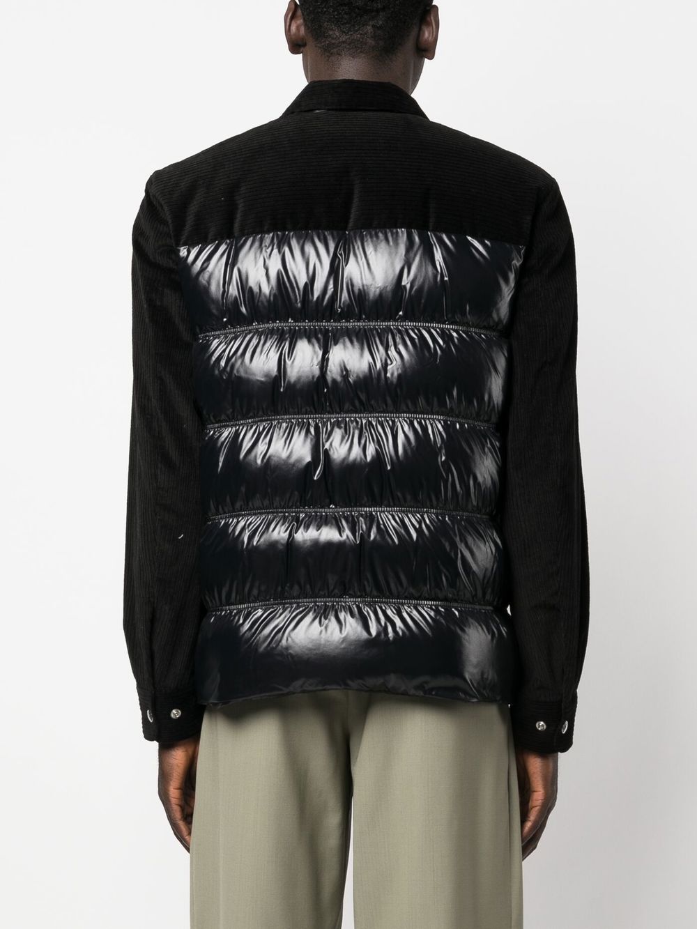 veste bomber matelassée en velours côtelé