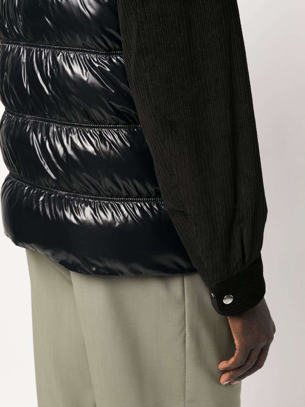 veste bomber matelassée en velours côtelé