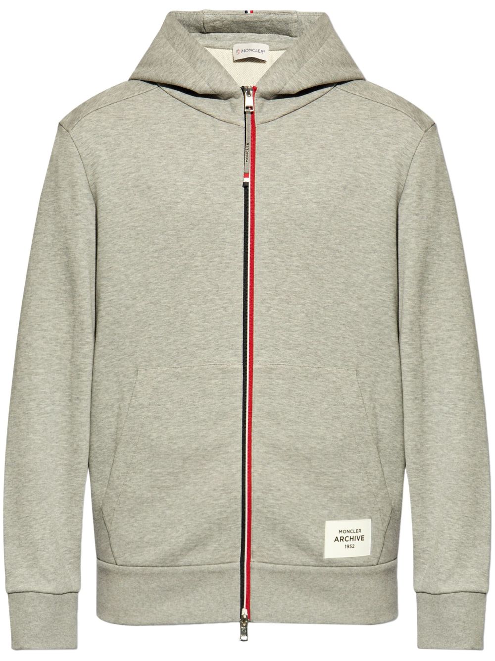 Sweat à capuche zippé avec logo appliqué