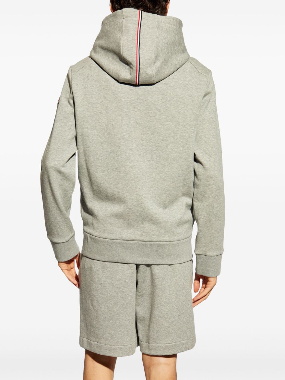 Sweat à capuche zippé avec logo appliqué