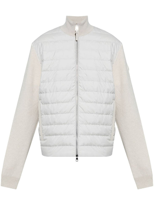 panelled wool-cashmere blend sweatshirt