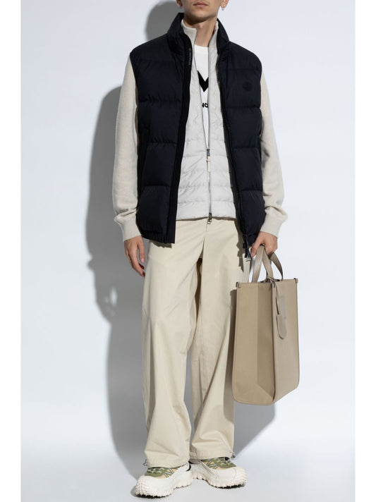 panelled wool-cashmere blend sweatshirt