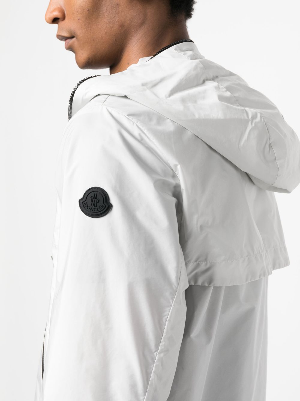 logo-patch hooded jacket