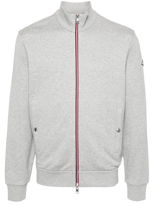 appliqué-logo zipped sweatshirt